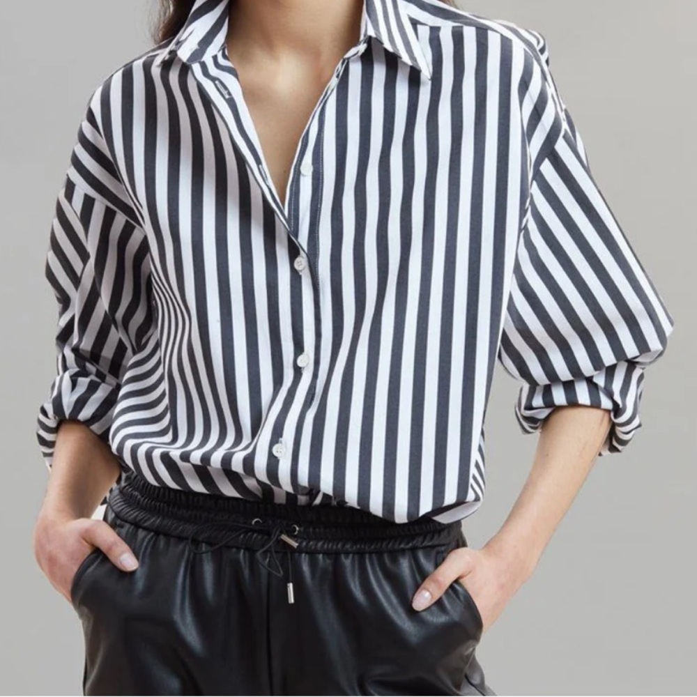 Frankie Shop Sylvia Striped Oxford Shirt